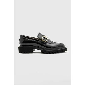 AllSaints mocasini de piele Emily Patent Loafer culoarea negru, cu platforma, WF525Z imagine