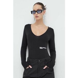 Karl Lagerfeld Jeans body femei, culoarea negru imagine