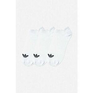 adidas Originals șosete Trefoil Liner 3-pack culoarea alb S20273-white imagine