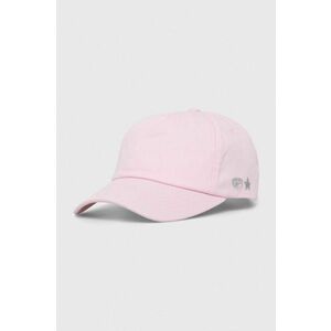 Chiara Ferragni șapcă de baseball din bumbac culoarea roz, neted imagine