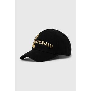Just Cavalli șapcă de baseball din bumbac culoarea negru, cu imprimeu imagine