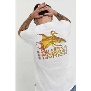 Billabong tricou din bumbac BILLABONG X ADVENTURE DIVISION barbati, culoarea alb, cu imprimeu imagine