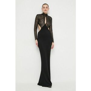 Elisabetta Franchi rochie culoarea negru, maxi, mulata imagine