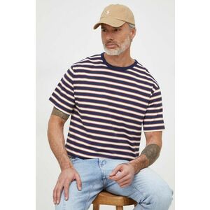 Pepe Jeans tricou din bumbac Callixto barbati, culoarea albastru marin, modelator imagine