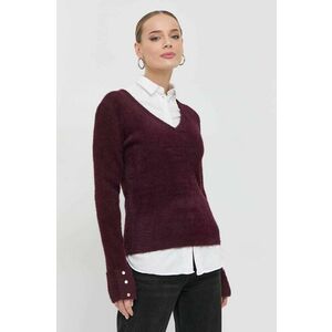 Morgan pulover femei, culoarea bordo, light imagine