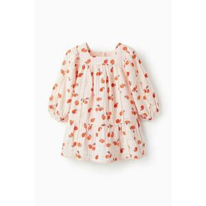 zippy rochie din bumbac pentru bebeluși culoarea roz, mini, evazati imagine
