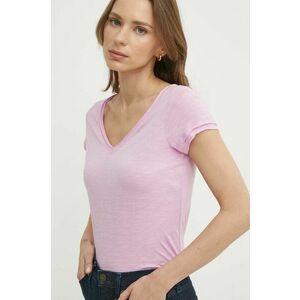 Sisley tricou femei, culoarea roz imagine