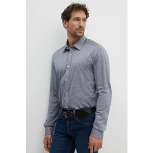 BOSS cămașă din bumbac bărbați, culoarea bleumarin, regular, 50513781 imagine