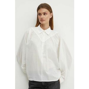 Sisley bluza din bumbac femei, culoarea bej, neted imagine