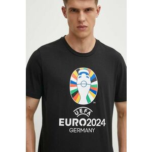 adidas Performance tricou Euro 2024 barbati, culoarea negru, cu imprimeu, IT9291 imagine