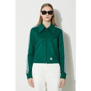 adidas Originals bluză Montreal Track Top femei, culoarea verde, cu imprimeu, IP0630 imagine