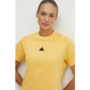 adidas tricou Z.N.E femei, culoarea galben, IS3932 imagine