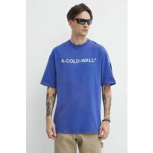 A-COLD-WALL* tricou din bumbac Overdye Logo T-Shirt barbati, cu imprimeu, ACWMTS186 imagine