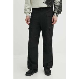 A-COLD-WALL* pantaloni de bumbac Static Zip Pant culoarea negru, cu fason cargo, ACWMB278C imagine