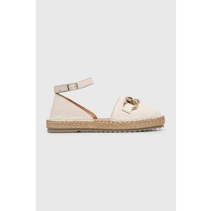 Answear Lab espadrile de piele culoarea bej imagine