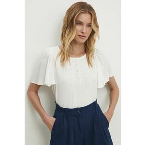 Answear Lab bluza femei, culoarea alb, cu imprimeu imagine