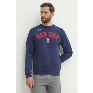 Nike bluza Boston Red Sox barbati, culoarea albastru marin, cu imprimeu imagine