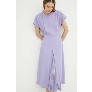 BOSS rochie culoarea violet, midi, evazati, 50518861 imagine