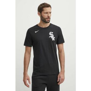 Nike tricou din bumbac Chicago White Sox barbati, culoarea negru, cu imprimeu imagine