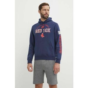 Nike bluza Boston Red Sox barbati, cu glugă, cu imprimeu imagine