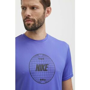Nike tricou de antrenament Lead Line culoarea violet, cu imprimeu imagine