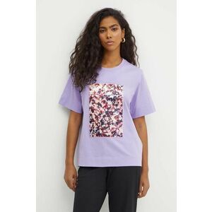 BOSS tricou din bumbac femei, culoarea violet, 50521931 imagine