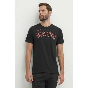Nike tricou din bumbac San Francisco Giants barbati, culoarea negru, cu imprimeu imagine