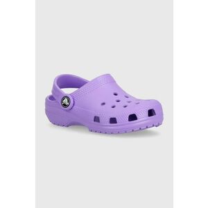 Crocs slapi copii Classic Clog culoarea violet imagine