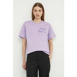 BOSS tricou din bumbac femei, culoarea violet, 50521741 imagine