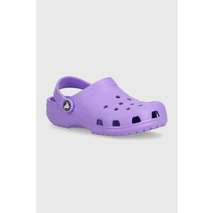 Crocs slapi copii Classic Clog culoarea violet imagine