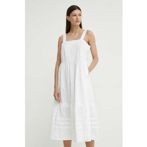 Levi's rochie din bumbac culoarea alb, maxi, evazati, A8649 imagine