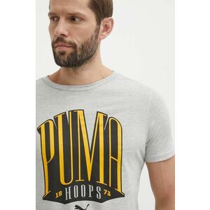 Puma tricou barbati, culoarea gri, cu imprimeu, 624819 imagine