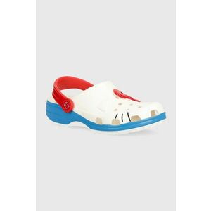 Crocs papuci Hello Kitty IAM Classic Clog femei, culoarea alb, 209438 imagine