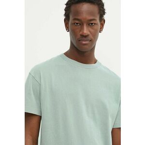Abercrombie & Fitch tricou din bumbac barbati, culoarea verde, neted imagine