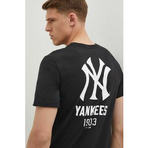 Nike tricou din bumbac New York Yankees barbati, culoarea negru, cu imprimeu imagine