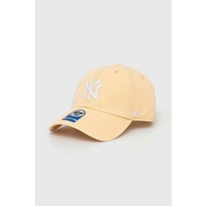 47 brand șapcă din bumbac pentru copii MLB New York Yankees CLEAN UP culoarea portocaliu, cu imprimeu, BNLRGW17GWS imagine