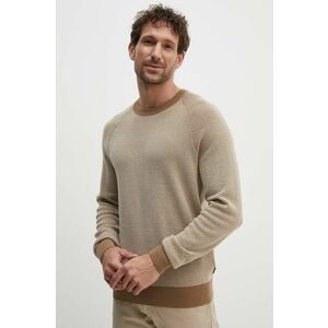 BOSS pulover de lana barbati, culoarea bej, light, 50519616 imagine