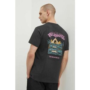 Rip Curl tricou din bumbac barbati, culoarea negru, cu imprimeu imagine