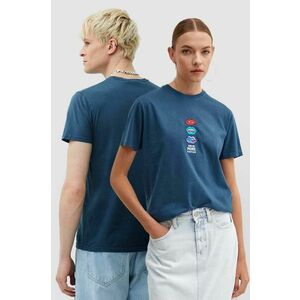 Kaotiko tricou din bumbac culoarea turcoaz, cu imprimeu, AL106-02-G002 imagine