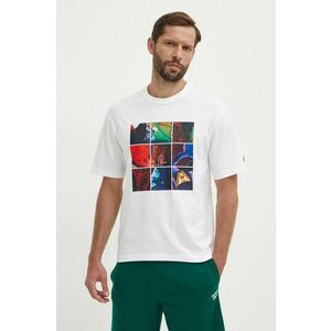 Reebok Classic tricou din bumbac Basketball barbati, culoarea alb, cu imprimeu, 100075803 imagine