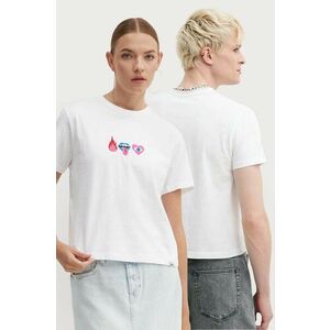 Kaotiko tricou din bumbac culoarea alb, cu imprimeu, AM074-01-M002 imagine