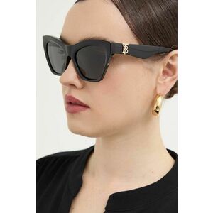 Burberry ochelari de soare femei, culoarea negru, 0BE4420U imagine
