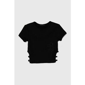 Sisley tricou de bumbac pentru copii culoarea negru imagine