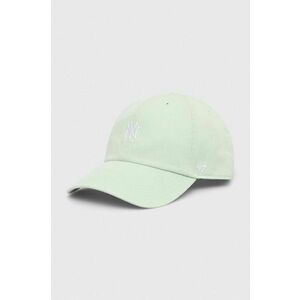 47 brand șapcă de baseball din bumbac MLB New York Yankees culoarea verde, cu imprimeu, B-BSRNR17GWS-B0 imagine