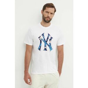 47 brand tricou din bumbac MLB New York Yankees barbati, culoarea alb, cu imprimeu, BB017TEMECH610503WW imagine