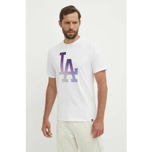 47 brand tricou din bumbac MLB Los Angeles Dodgers barbati, culoarea alb, cu imprimeu, BB012TEMECH618800WW imagine