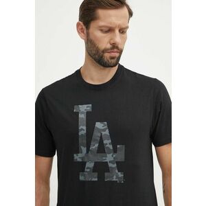47 brand tricou din bumbac MLB Los Angeles Dodgers barbati, culoarea negru, cu imprimeu, BB012TEMECH608510JK imagine