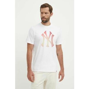 47 brand tricou din bumbac MLB New York Yankees barbati, culoarea alb, cu imprimeu, BB017TEMECH618798WW imagine