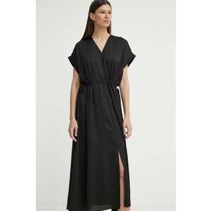 Bruuns Bazaar rochie AcaciaBBGalina dress culoarea negru, midi, oversize, BBW3908 imagine