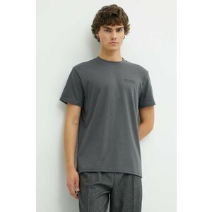 Hollister Co. tricou barbati, culoarea gri, neted imagine